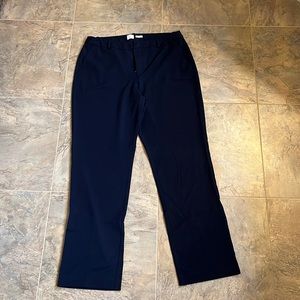 Navy straight leg dress pants